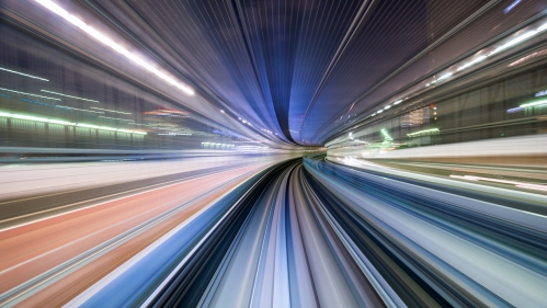 Colorful train blur