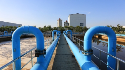 Part of the sewage treatment plant scene