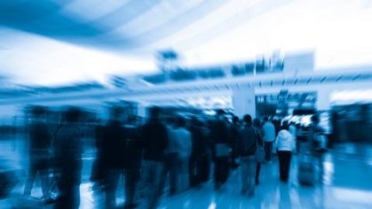 image of a crowd in a line