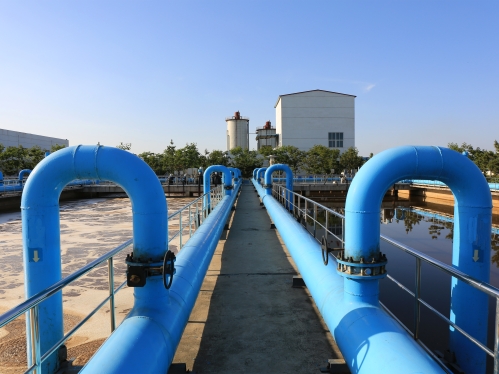 Part of the sewage treatment plant scene
