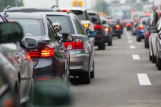 Cars in traffic 